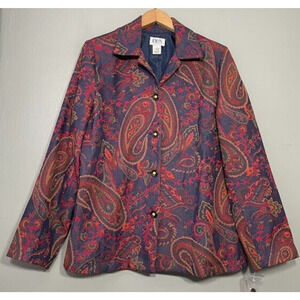 BFA Classics Jacket Size L Brocade Tapestry Paisley Blazer English Countryside